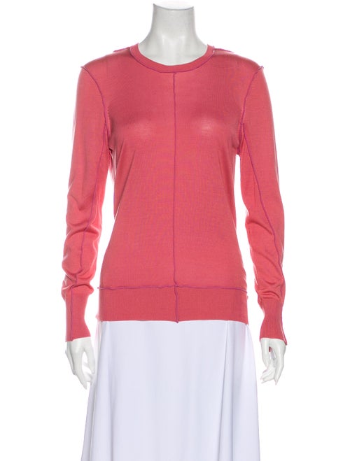 Acne Studios Silk Crew Neck Sweater Pink