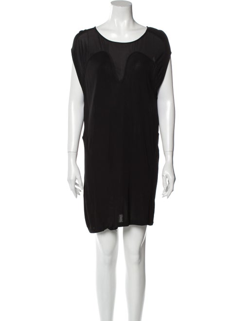 Acne Studios Scoop Neck Mini Dress Black