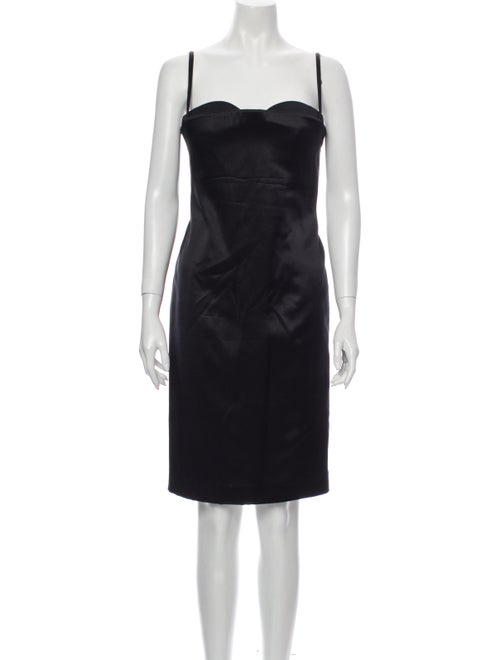 Acne Studios Square Neckline Mini Dress Black