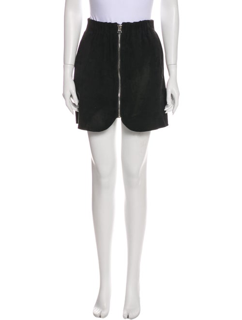 Acne Studios Lamb Leather Mini Skirt Black