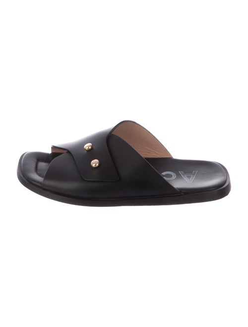Acne Studios Leather Slides Black