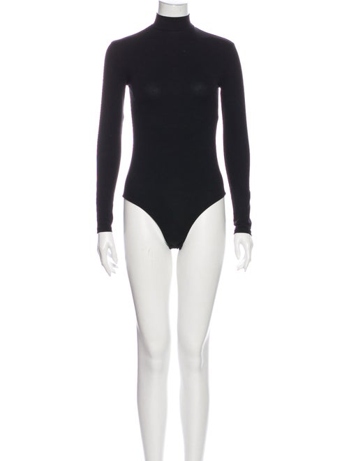 Acne Studios Turtleneck Long Sleeve Bodysuit Black