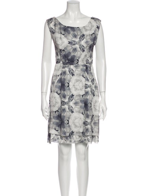 Acne Studios Floral Print Knee-Length Dress Grey