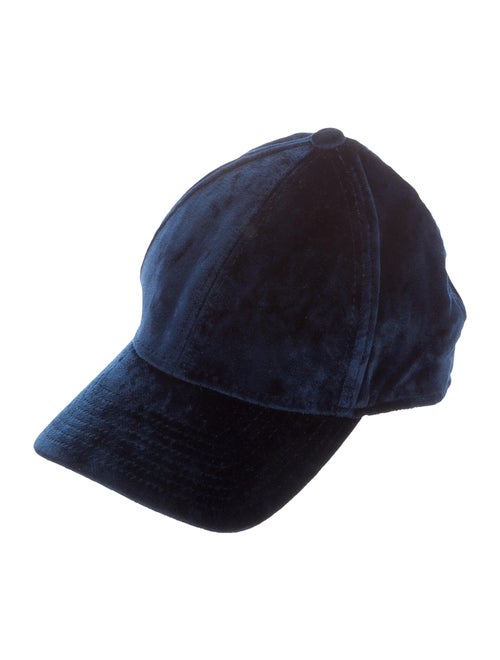Acne Studios Velvet Baseball Cap navy