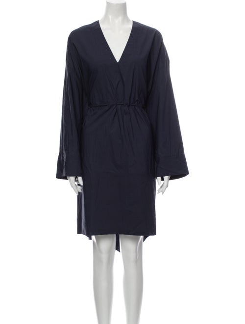 Acne Studios V-Neck Knee-Length Dress Blue