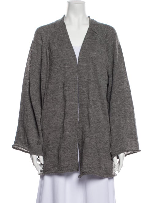 Acne Studios Alpaca Open Front Sweater Grey