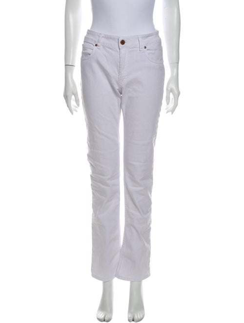 Acne Studios Mid-Rise Straight Leg Jeans White