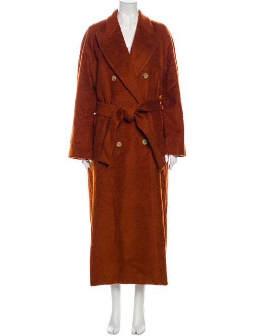Acne Studios Mohair Trench Coat Orange