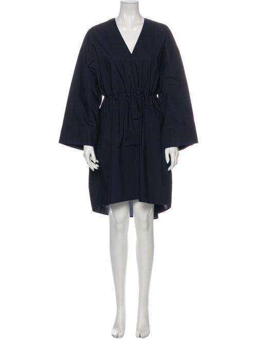 Acne Studios V-Neck Knee-Length Dress Blue