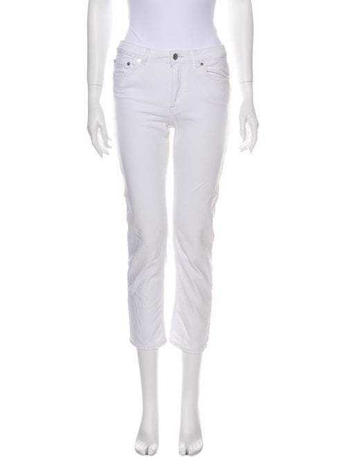 Acne Studios Mid-Rise Straight Leg Jeans White