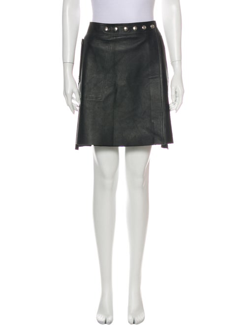 Acne Studios Leather Mini Skirt Black