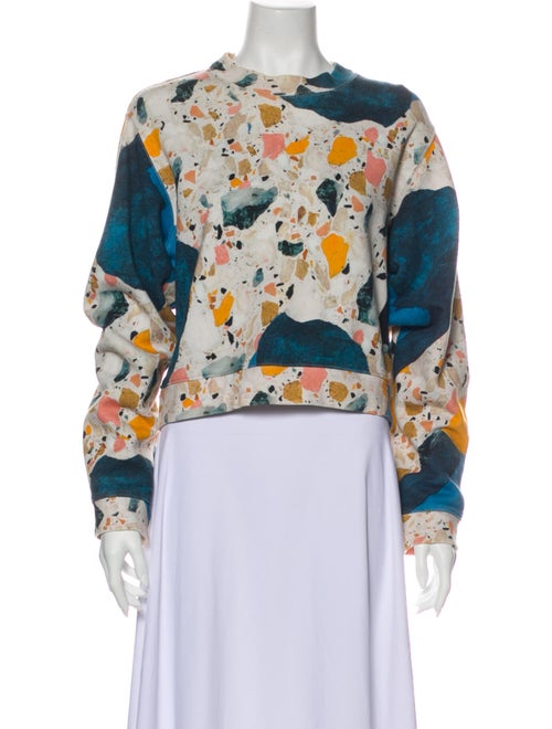 Acne Studios Floral Print Crew Neck Sweatshirt