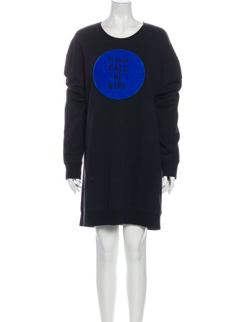 Acne Studios Scoop Neck Mini Dress Black