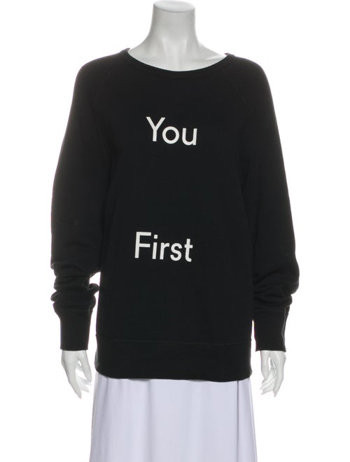 Acne Studios Graphic Print Crew Neck Sweatshirt Bl