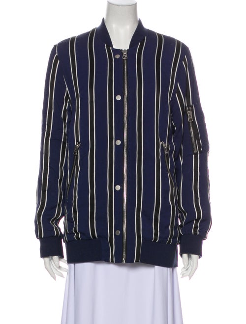 Acne Studios Striped Bomber Jacket Blue