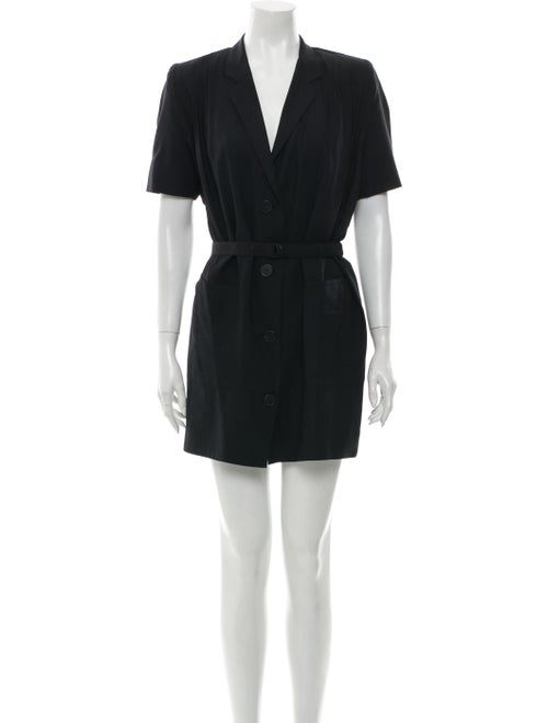 Acne Studios V-Neck Mini Dress Black