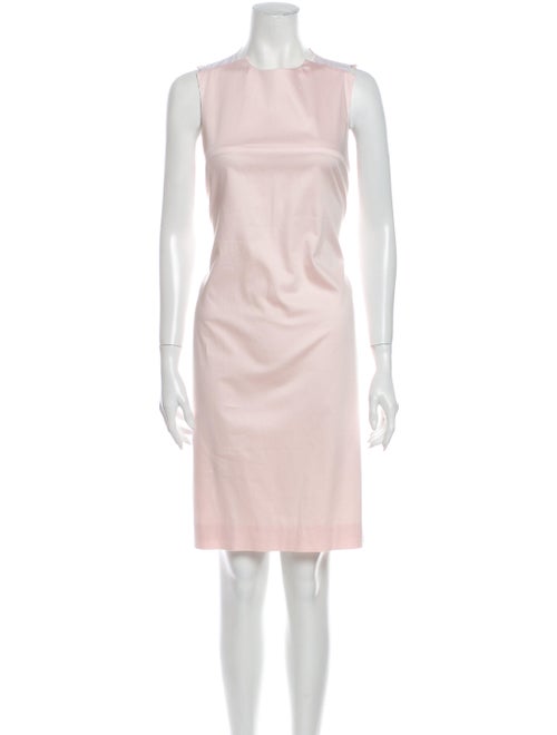 Acne Studios Crew Neck Knee-Length Dress Pink