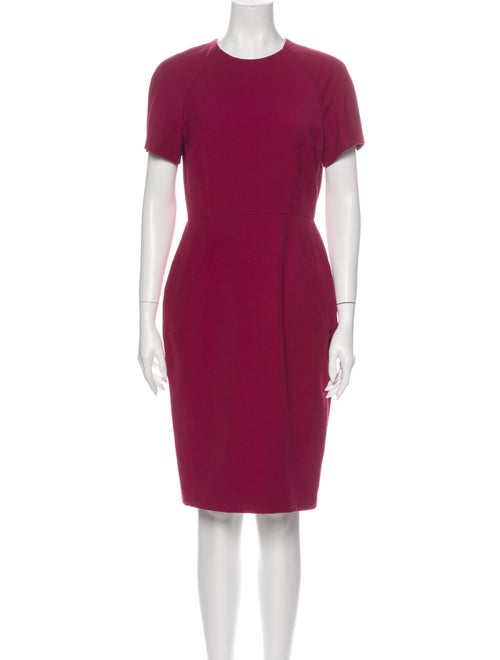 Acne Studios Crew Neck Knee-Length Dress Red