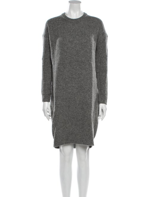 Acne Studios Lambswool Knee-Length Dress Grey