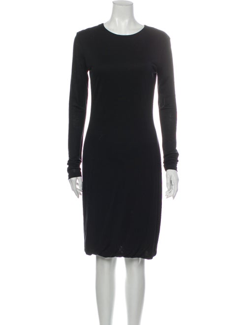 Acne Studios Crew Neck Knee-Length Dress Black