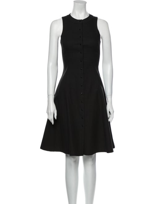 Acne Studios Crew Neck Knee-Length Dress Black