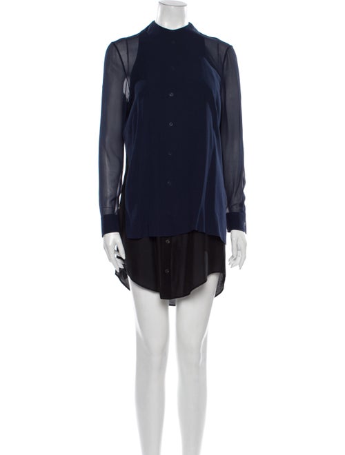 Acne Studios Silk Mini Dress Blue