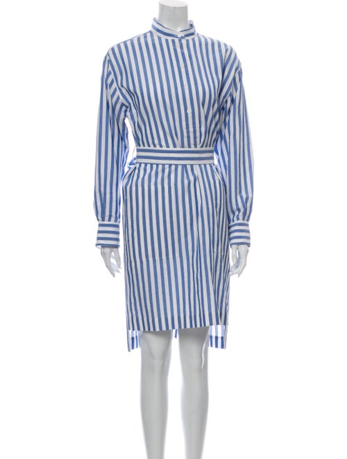 Acne Studios Striped Knee-Length Dress Blue