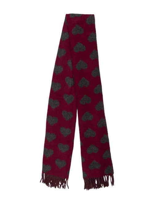 Acne Studios Printed Wool Scarf grey