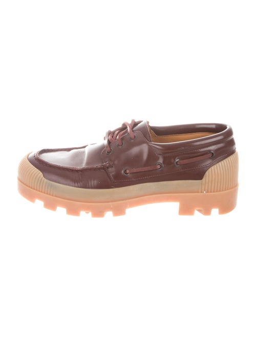 Acne Studios Leather Derby Shoes Red