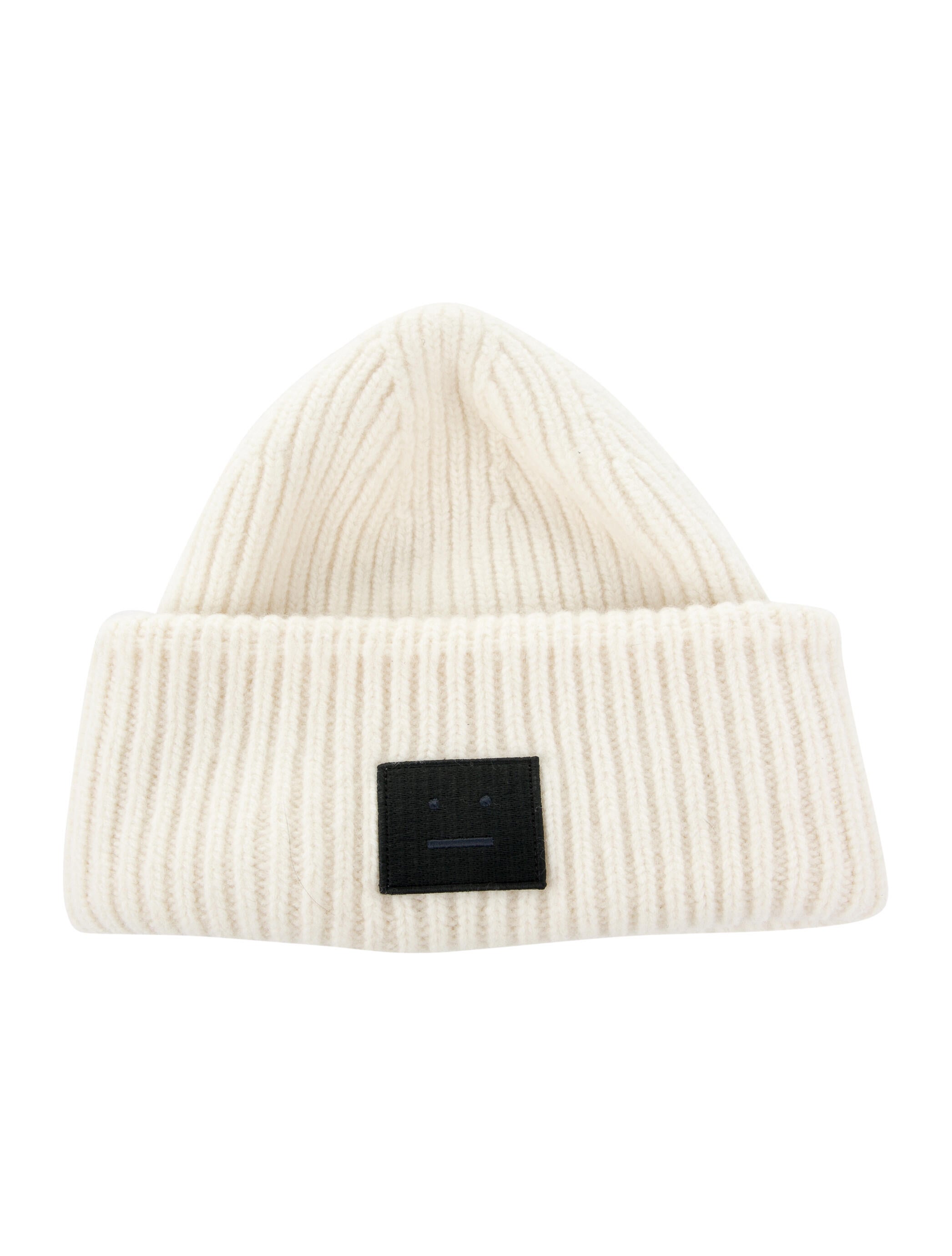Acne Studios Knit Beanie - White Hats 