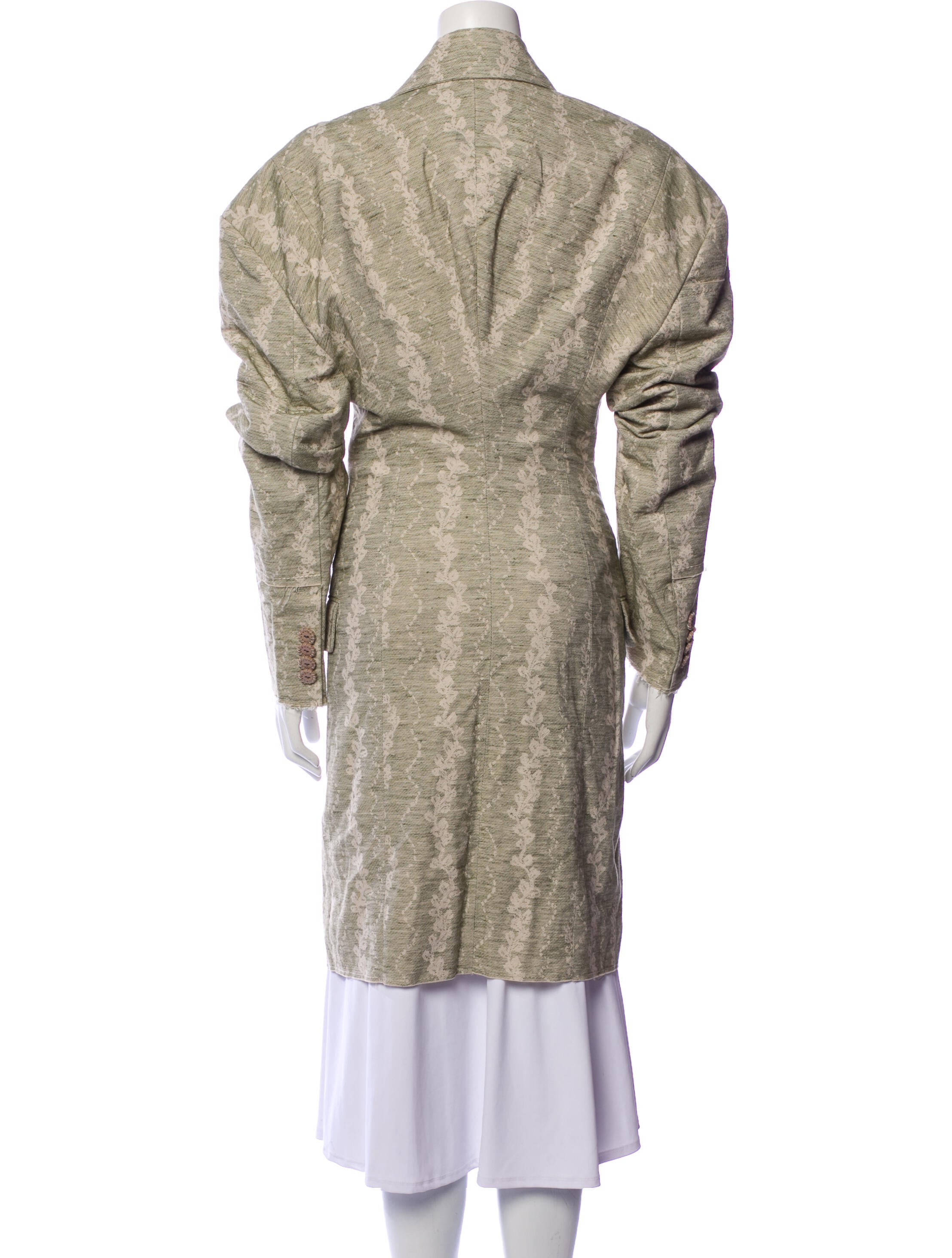 Acne Studios Floral Print Coat - Green 