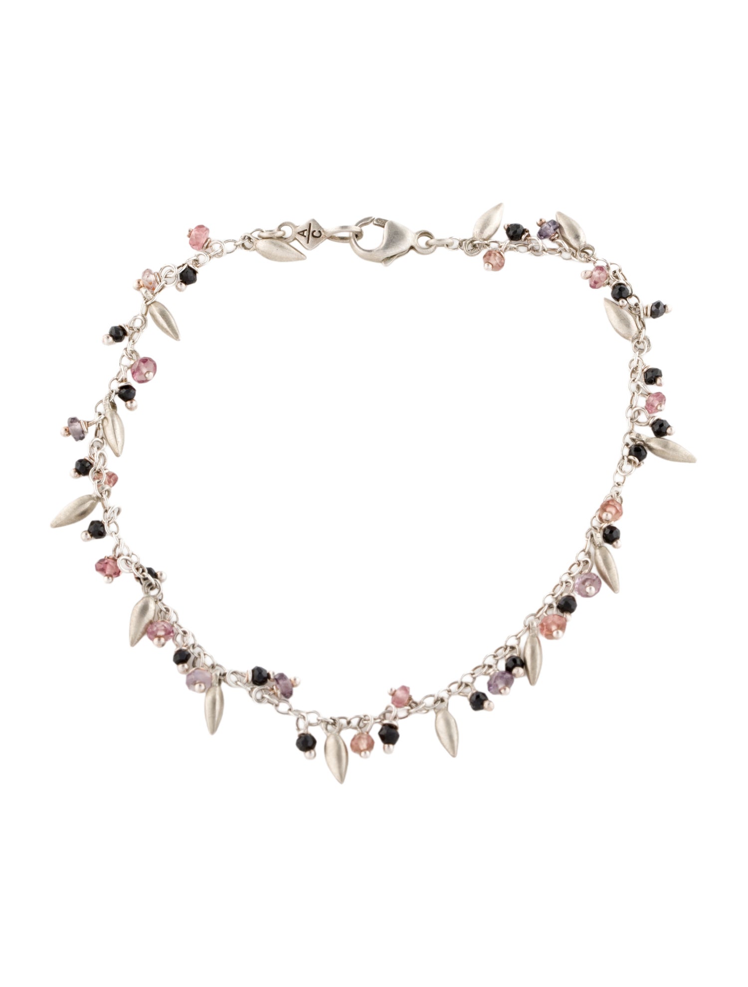 Adel Chefridi Garnet & Spinal Charm Bracelet