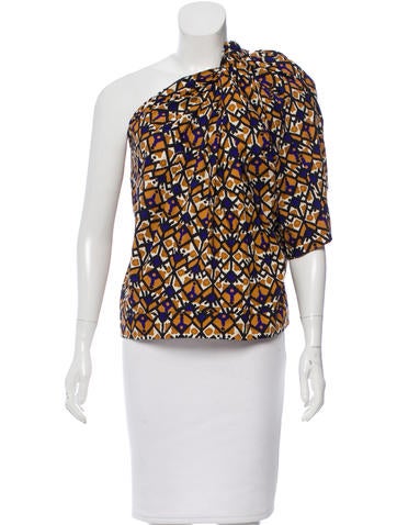 A Détacher Printed One-Sleeve Top
