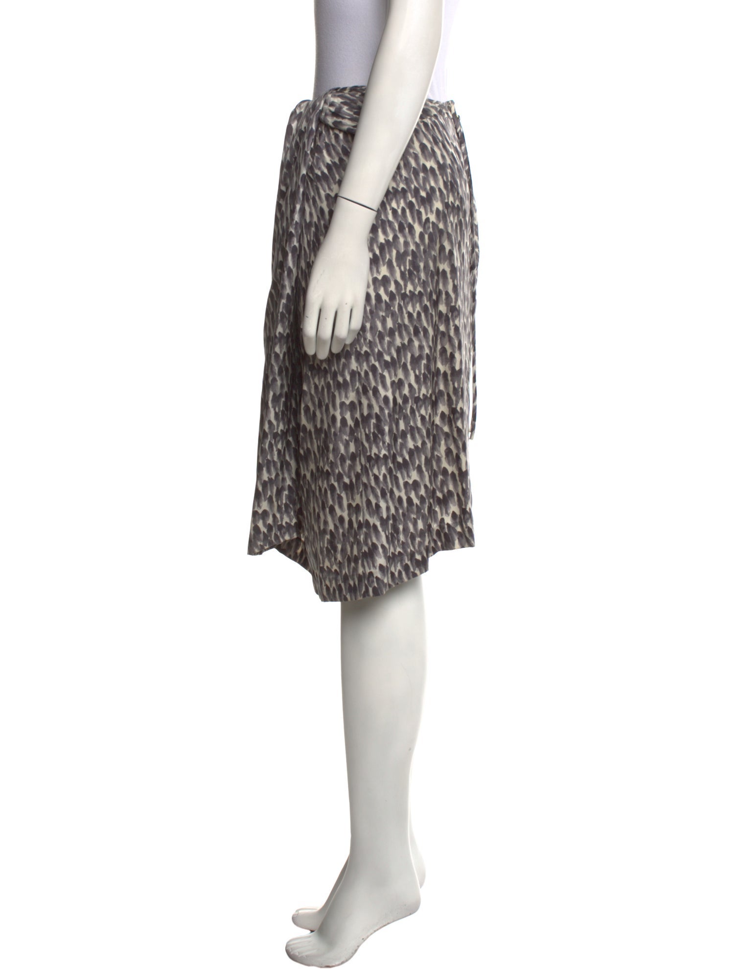 A Détacher Animal Print Knee-Length Skirt