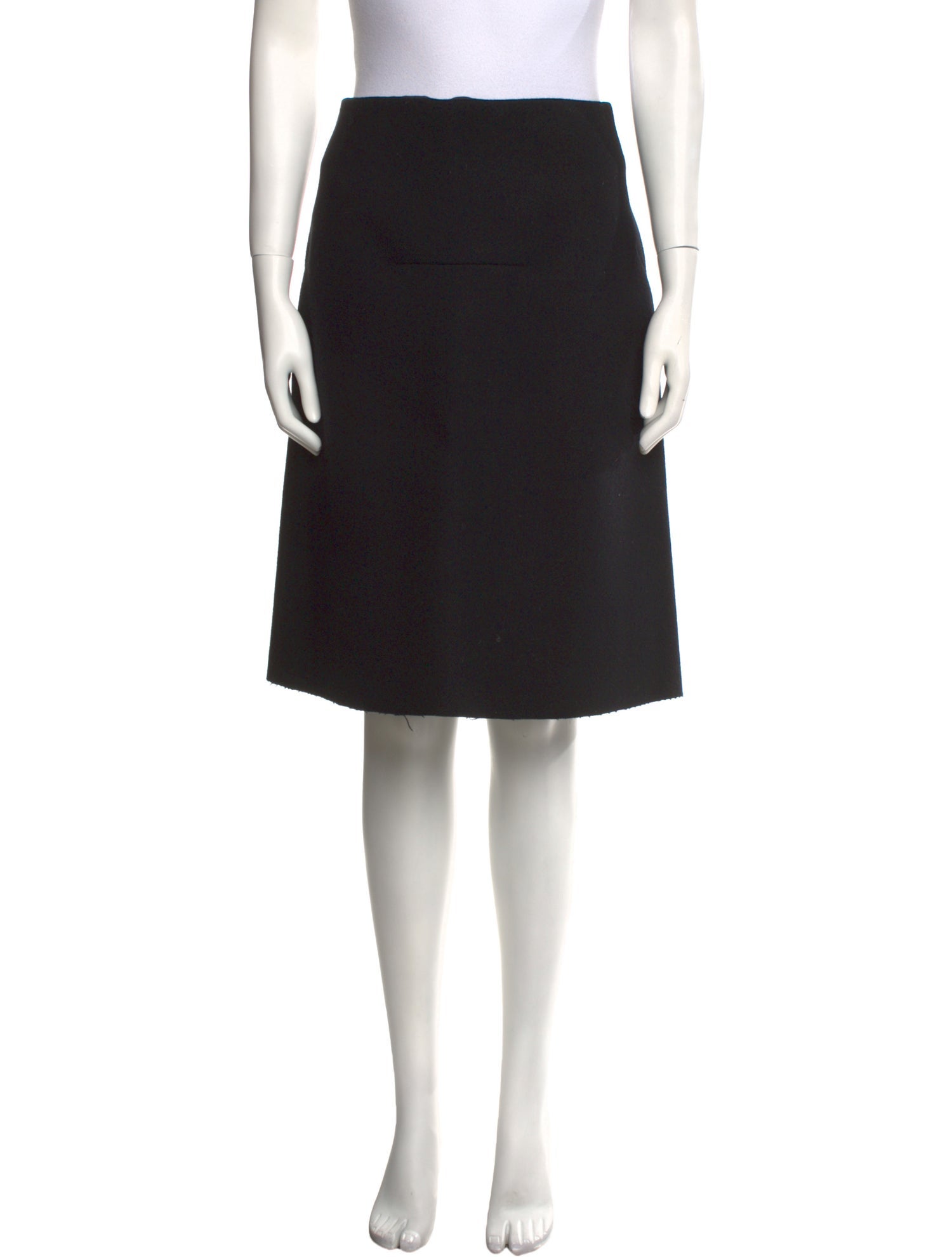 A Détacher Raw-Edge Trim Knee-Length Skirt