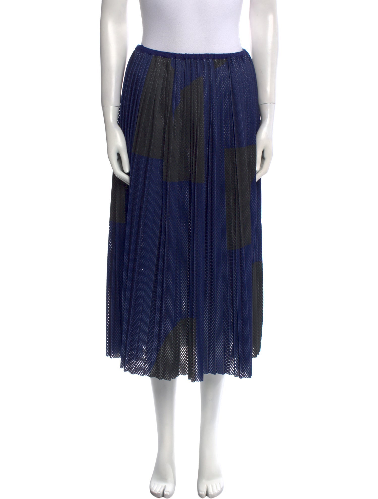 A Détacher Mesh Accents Midi Length Skirt