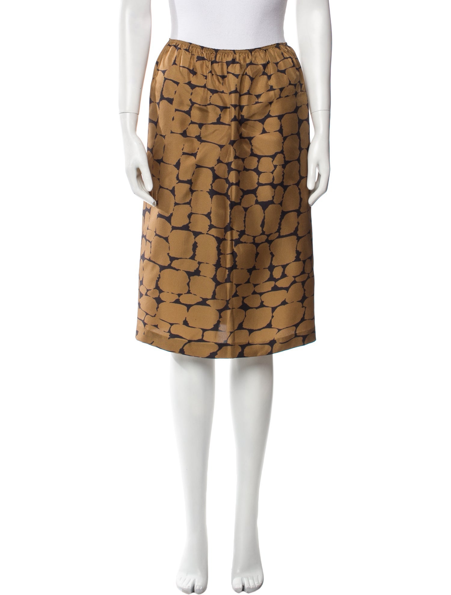 A Détacher Silk Knee-Length Skirt