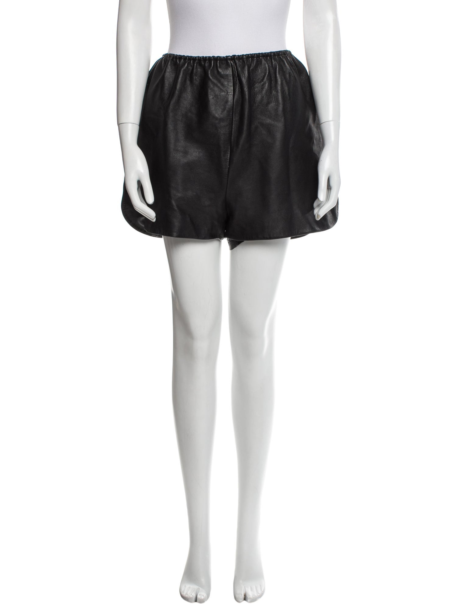 A Détacher Leather Mini Shorts