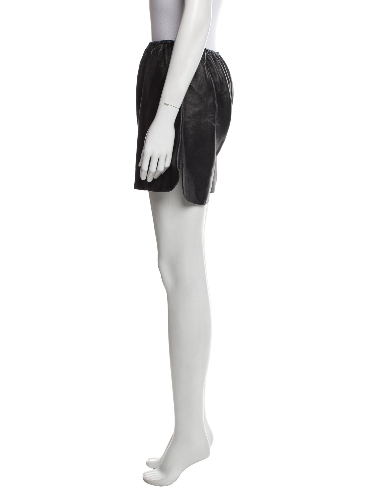 A Détacher Leather Mini Shorts