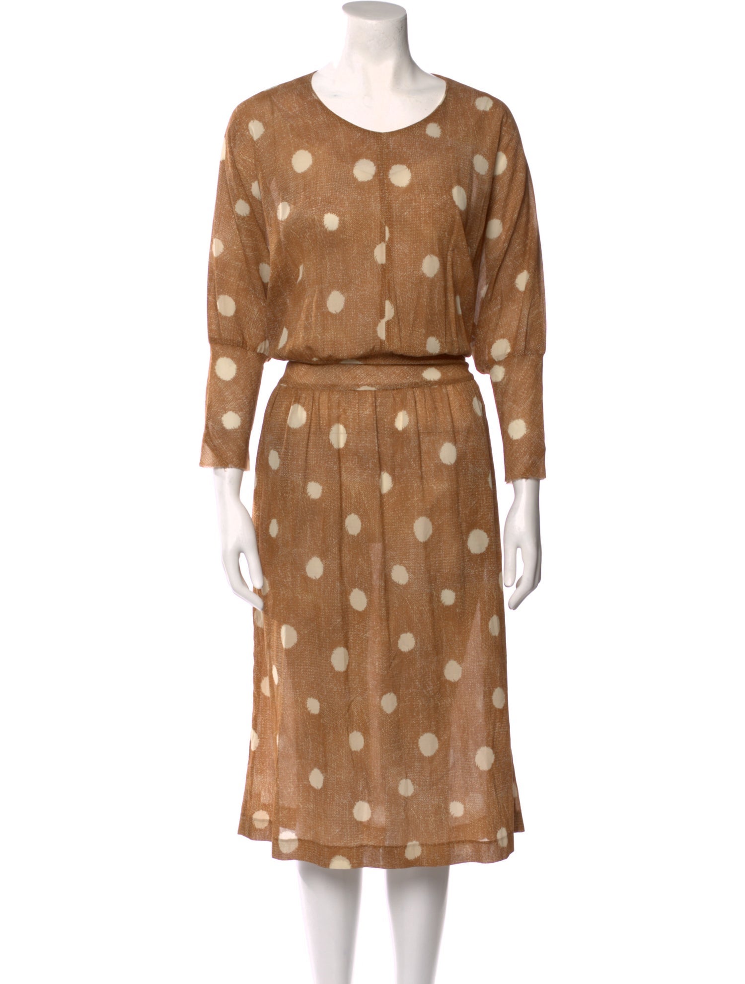 A Détacher Polka Dot Print Midi Length Dress