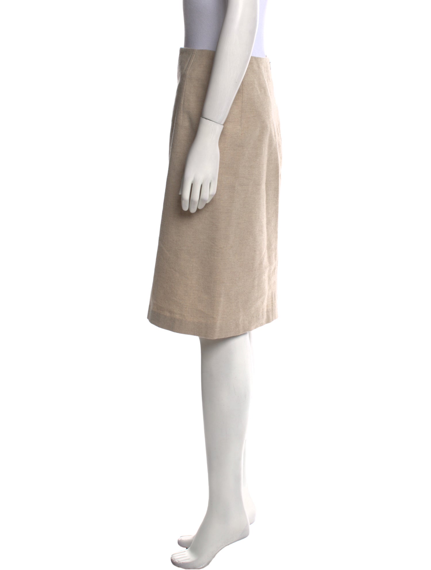 A Détacher Linen Knee-Length Skirt