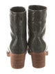 A Détacher Embossed Leather Printed Boots