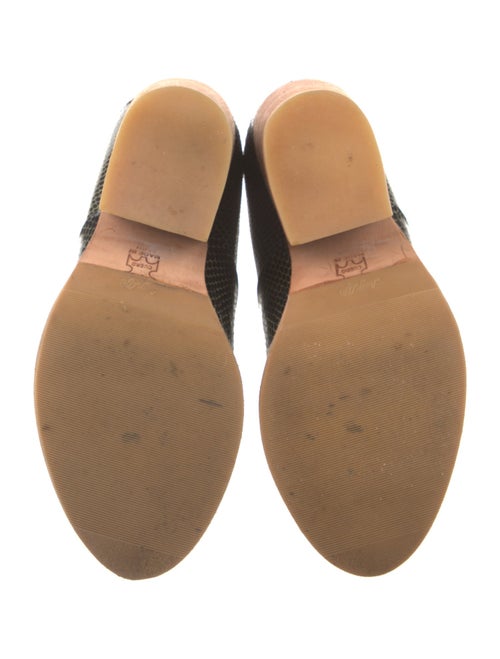 A Détacher Embossed Leather Printed Boots