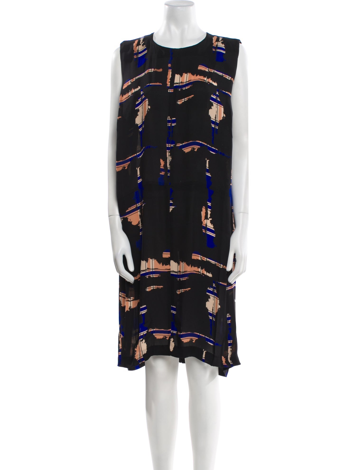 A Détacher Silk Knee-Length Dress