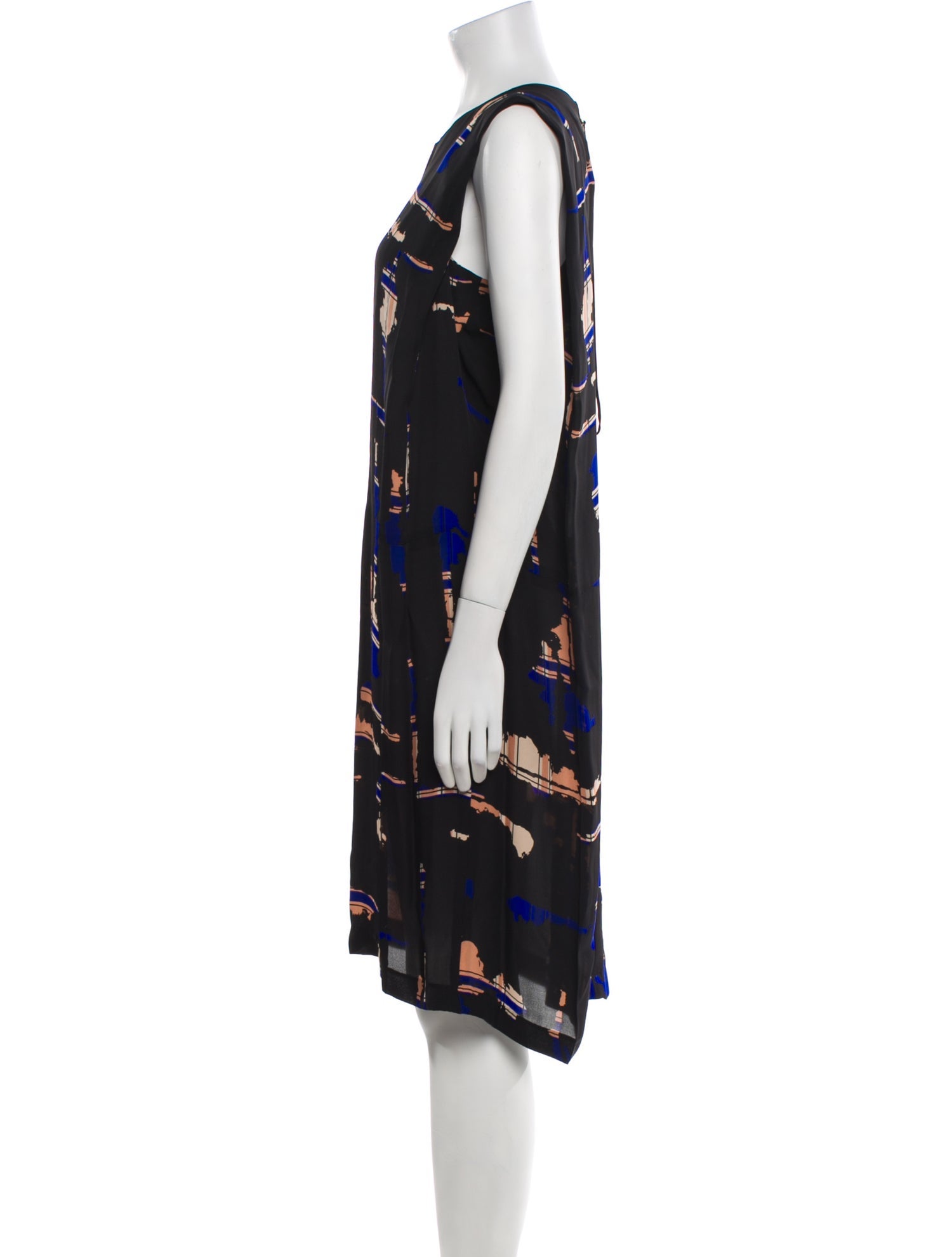 A Détacher Silk Knee-Length Dress