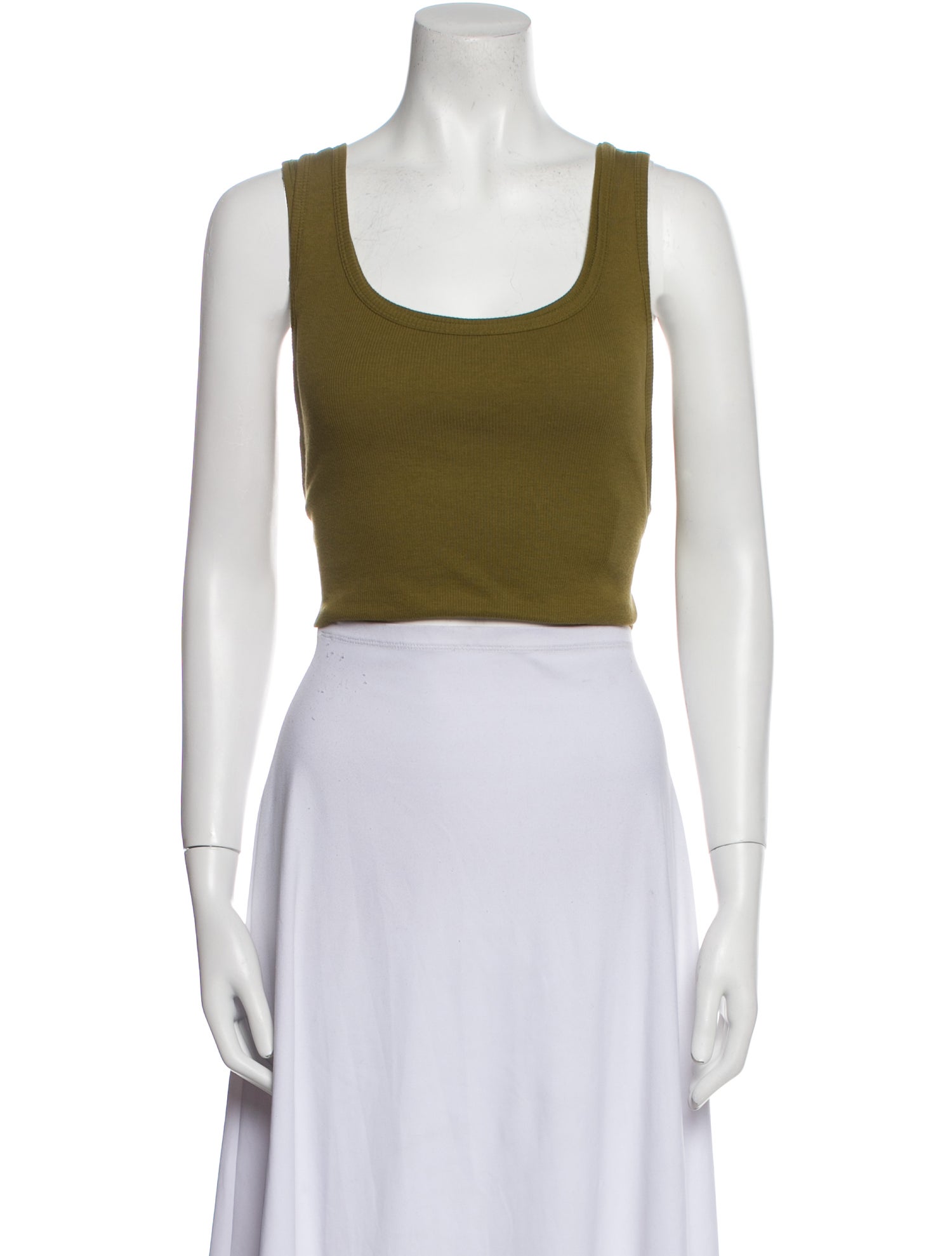 A Détacher Scoop Neck Sleeveless Crop Top