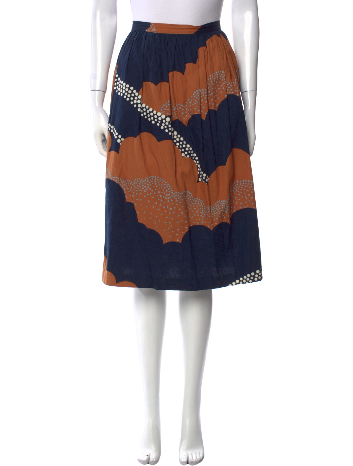 A Détacher Printed Knee-Length Skirt