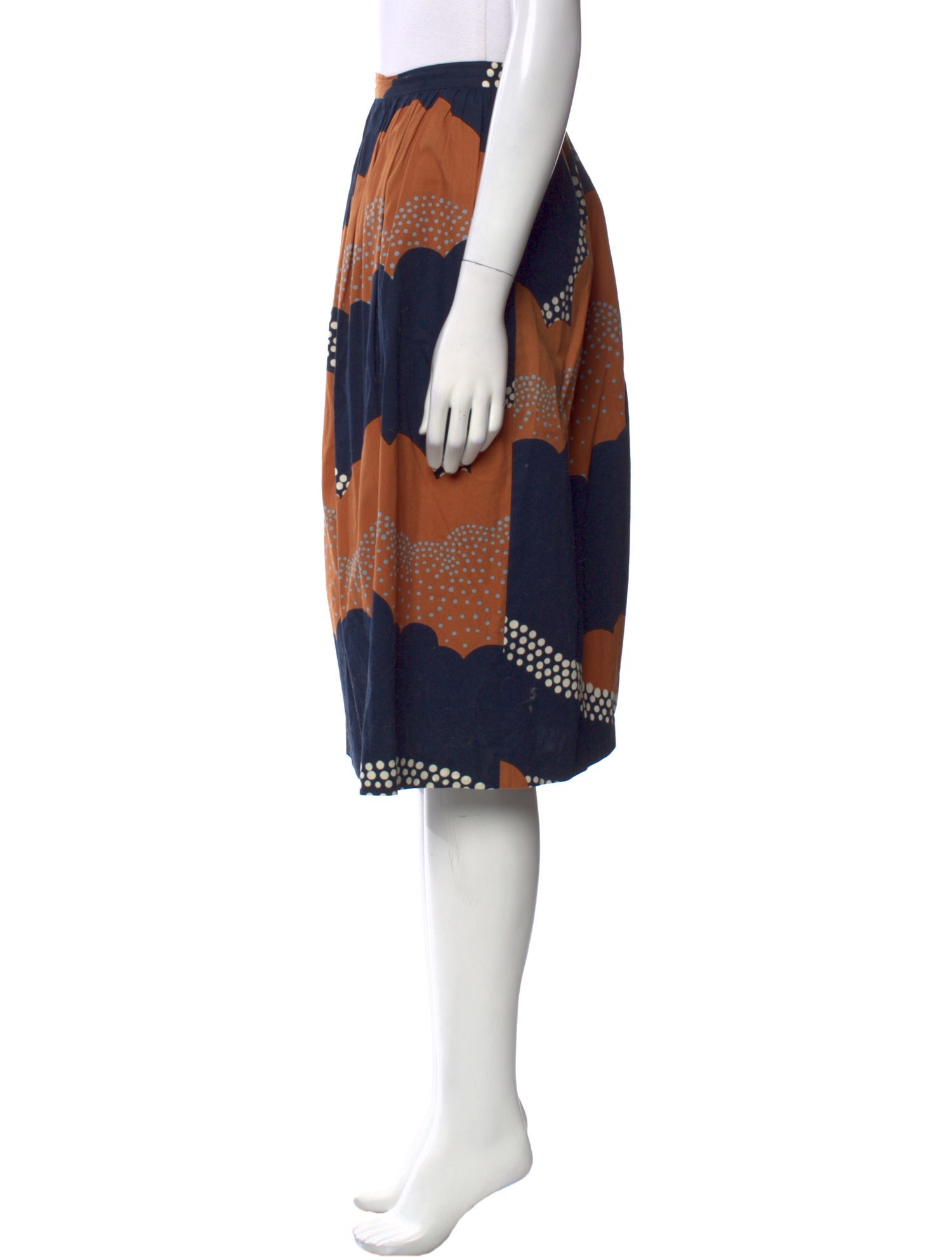 A Détacher Printed Knee-Length Skirt