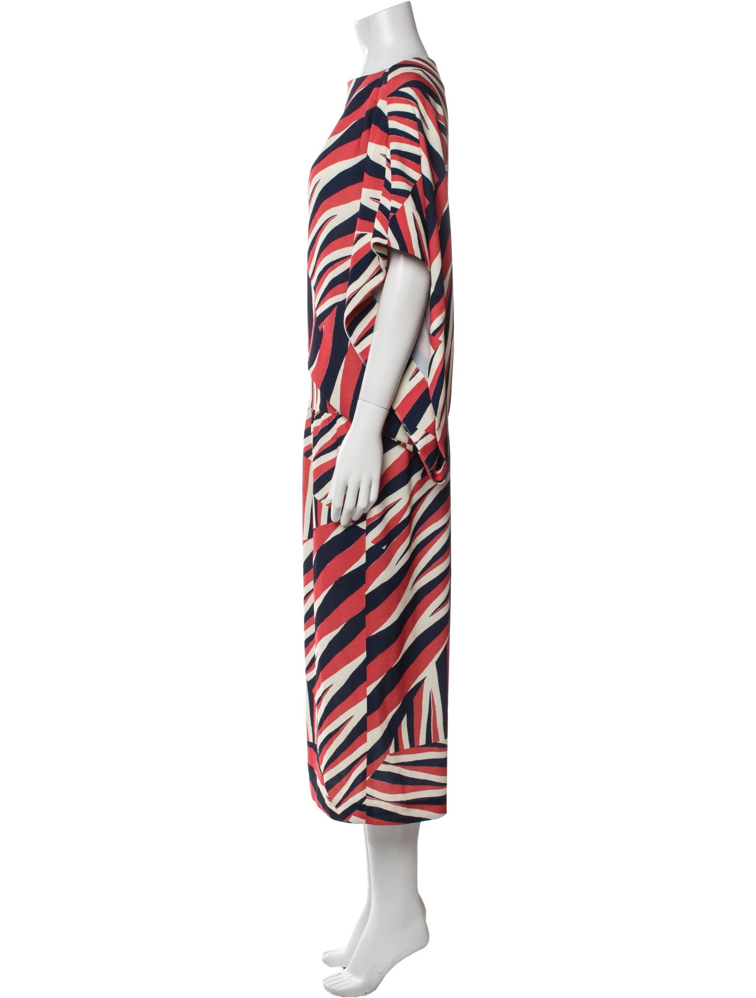 A Détacher Striped Long Dress