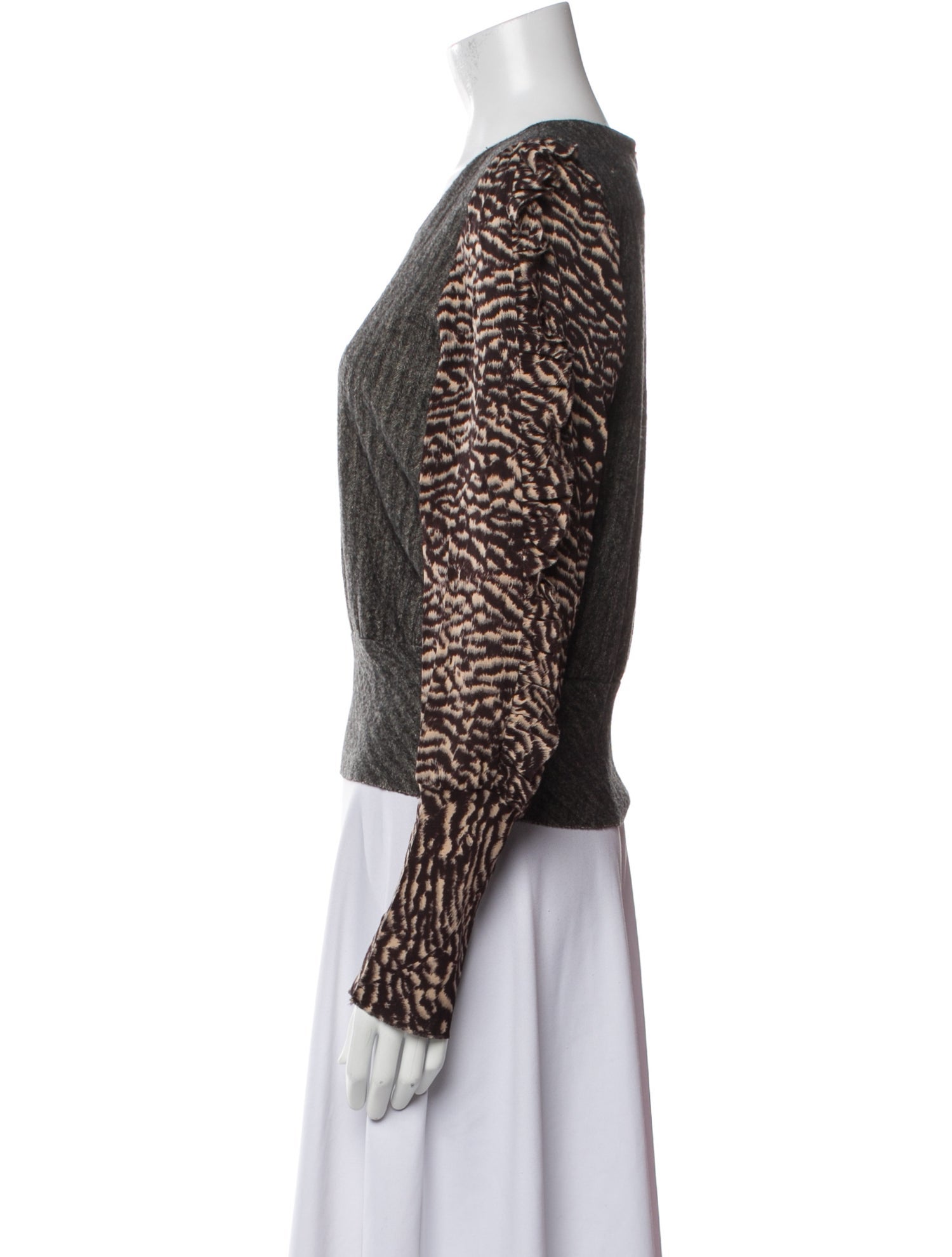 A Détacher Wool Scoop Neck Sweatshirt